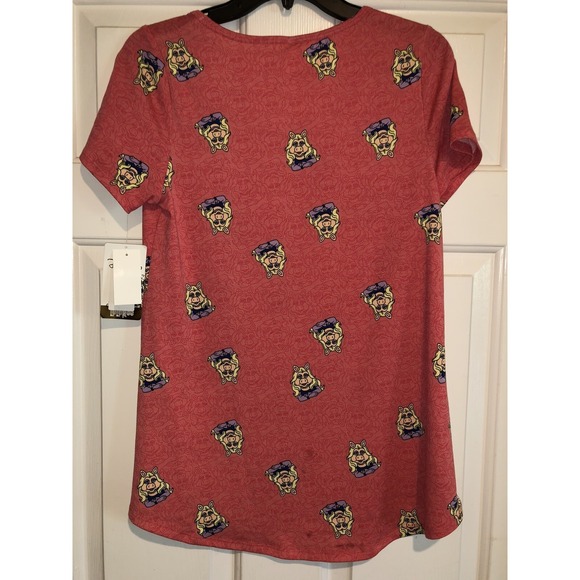 New LulaRoe Classic T shirt Size XS Disney Miss Piggy pink - Picture 8 of 9